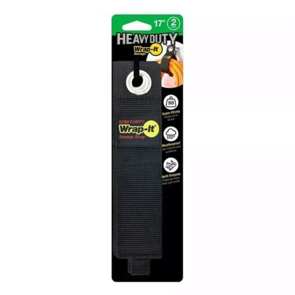 Wrap-It Heavy-Duty Storage Strap, 2-Pk., 17” Model# 102-40BX Holds 50 Lbs NEW